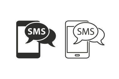 SMS - vektör simgesi.