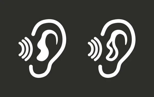 Ear - vector icon. — Stock Vector