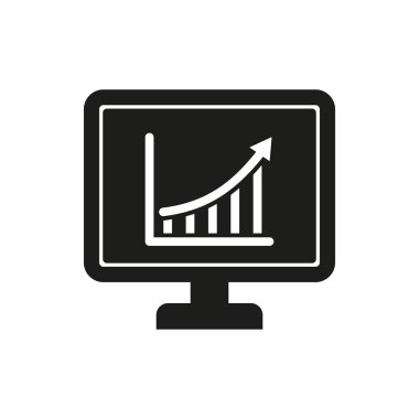 Diyagram ekran - vektör simgesi.