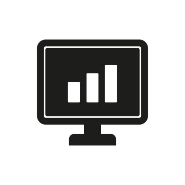 Diyagram ekran - vektör simgesi.