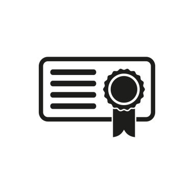 Sertifika - vektör simgesi.