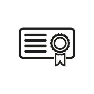 Sertifika - vektör simgesi.