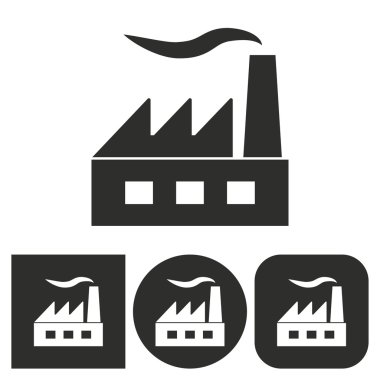 Fabrika - vektör simgesi.