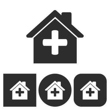 Hastane - vektör simgesi.