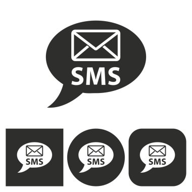 SMS - vektör simgesi.