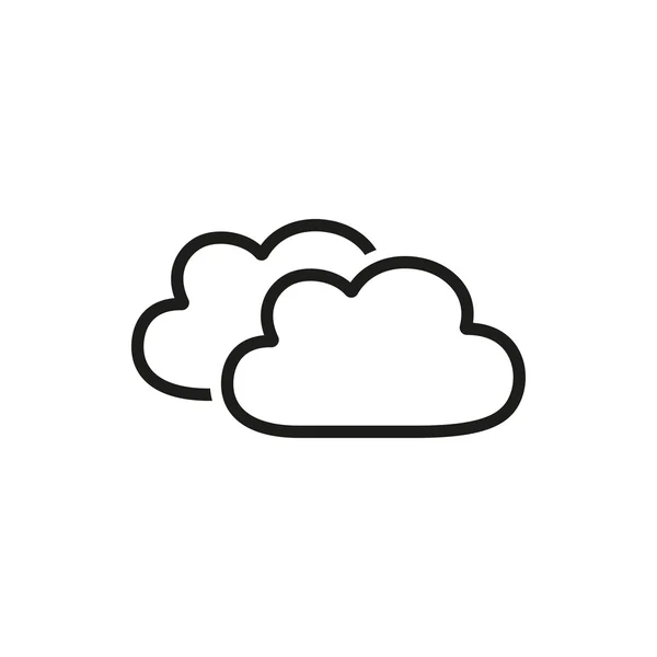 Clouds sky - vector icon. — Stock Vector
