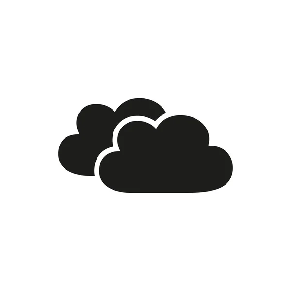 Clouds sky - vector icon. — Stock Vector