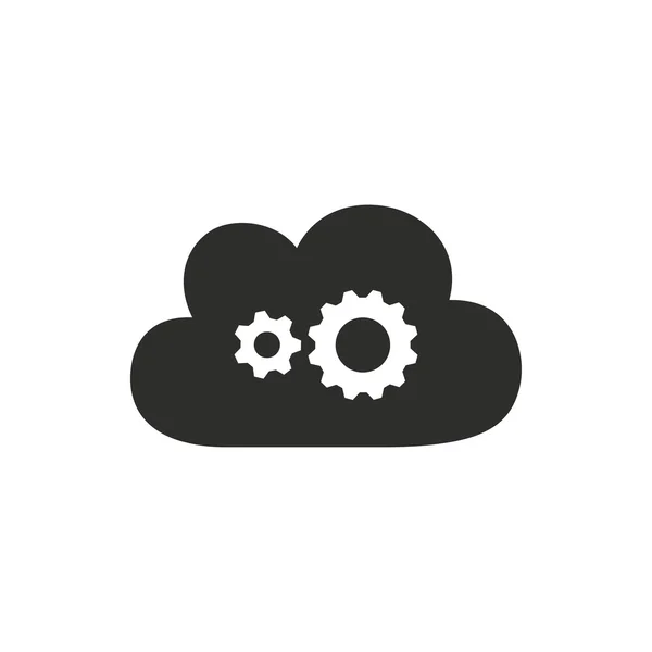 Cloud computing - icône vectorielle . — Image vectorielle