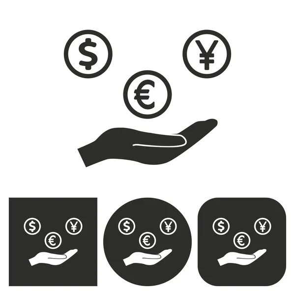 Cash on hand - vector icon. — Stock Vector