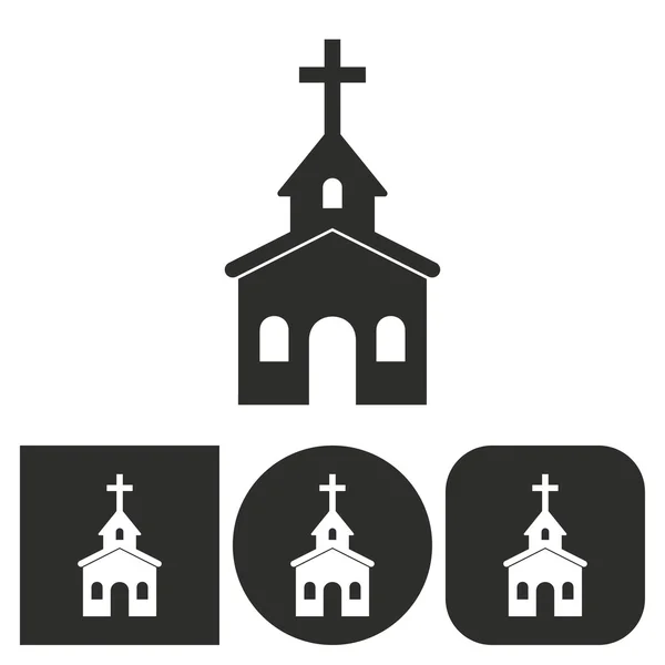 Kerk - vector pictogram. — Stockvector