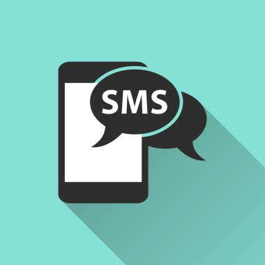 SMS vektör simgesi.