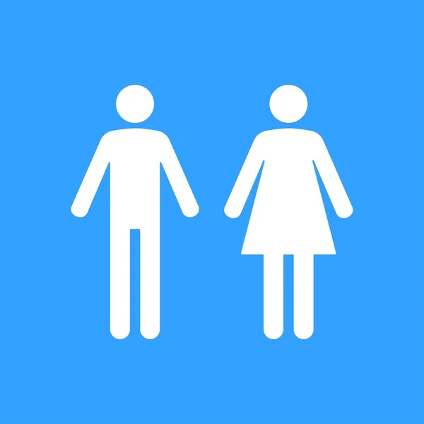 Чоловік і жінка вбиральня - векторна іконка . — стоковий вектор