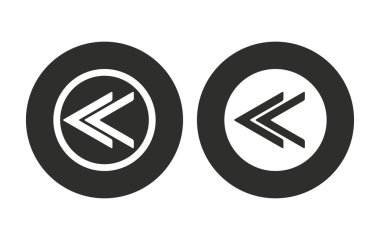 Geriye doğru - simge vektör.