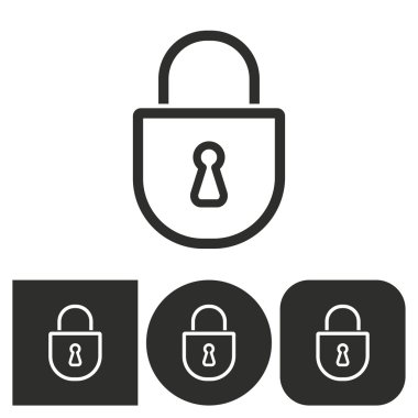 Kilit - vektör simgesi.