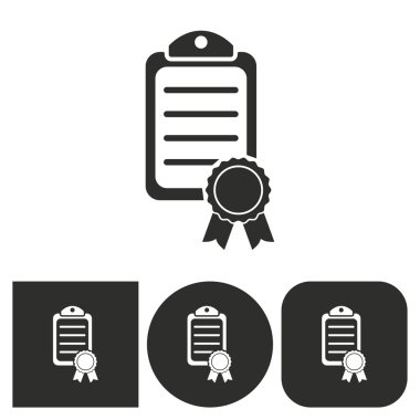 Sertifika - vektör simgesi.