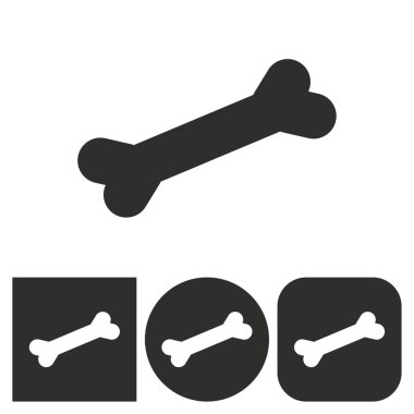 Köpek kemik - vektör simgesi.