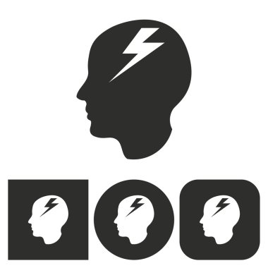 Beyin fırtınası - vektör simgesi.