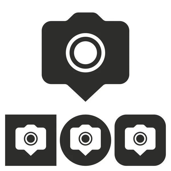 Camera pin - vector icon. — Stock Vector