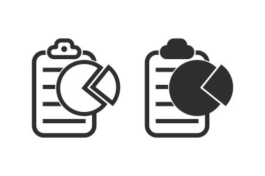 İş raporu - vektör simgesi.