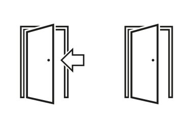 Kapı - vektör simgesi.