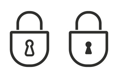 Kilit - vektör simgesi.