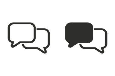 İletişim balonu - vektör simgesi.