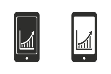 Diyagram ekran - vektör simgesi.