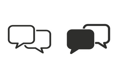 İletişim balonu - vektör simgesi.