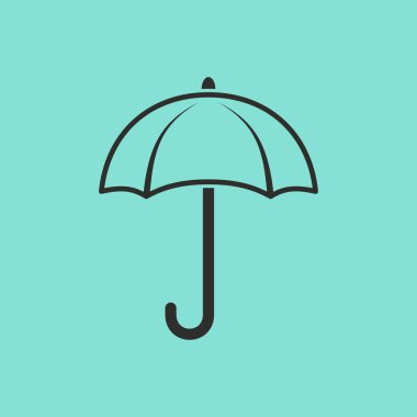 Şemsiye - vektör simgesi.