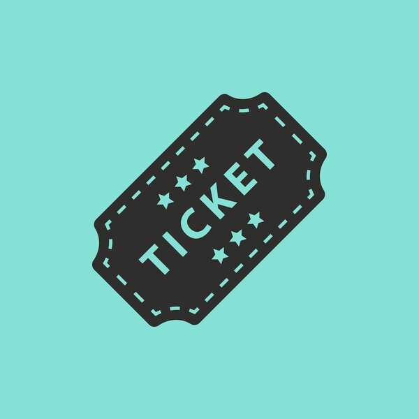 Ticket - vector icon.
