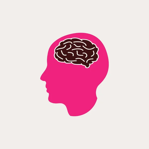 Icono del vector cerebral . — Vector de stock