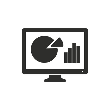 Diyagram ekran - vektör simgesi.