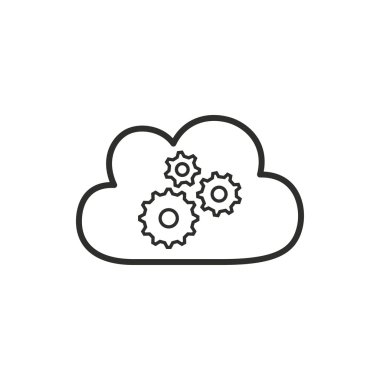 Cloud computing - simge vektör.