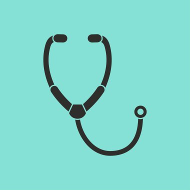 Stetoskop - vektör simgesi.