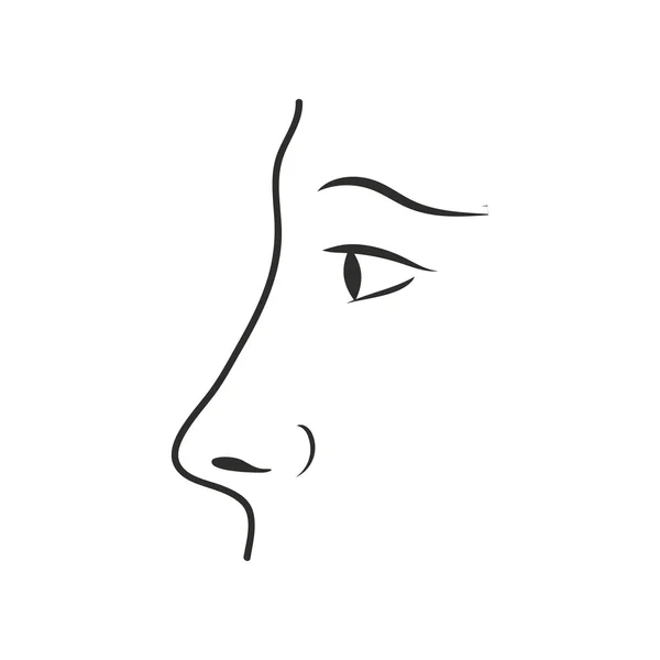 鼻子-矢量图标. — 图库矢量图片