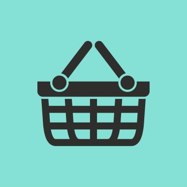 Alışveriş sepeti - vektör simgesi.