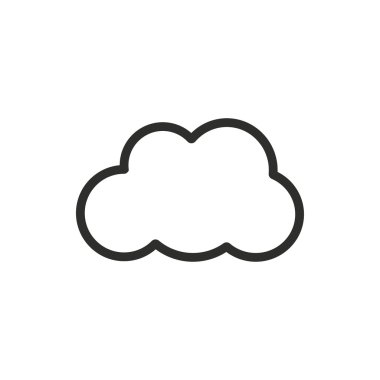 Bulutlar gökyüzü - vektör simgesi.