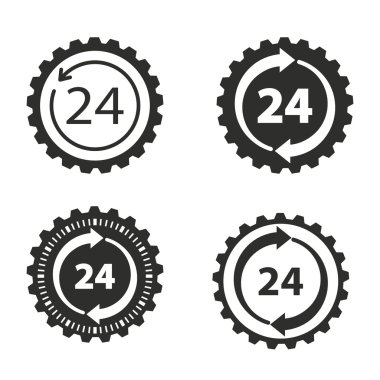 24 saat servis simge seti