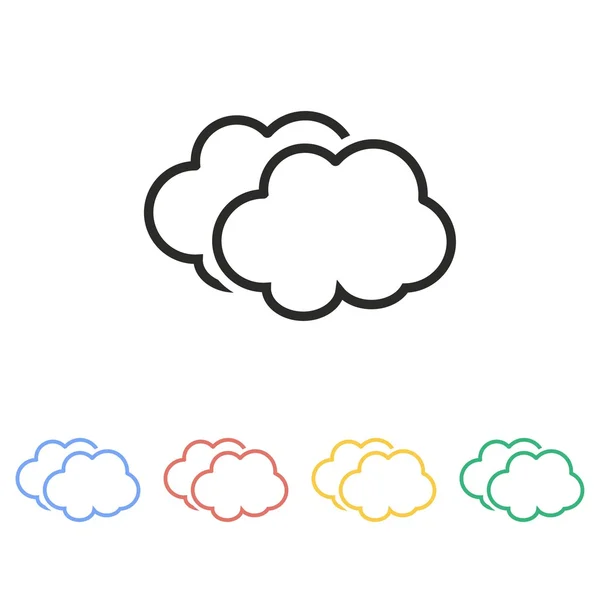 Nubes cielo - icono de vector . — Vector de stock