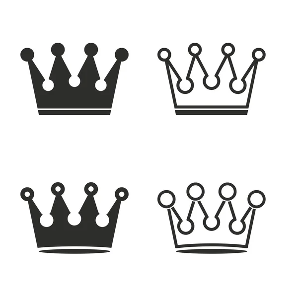 Corona icono conjunto — Vector de stock