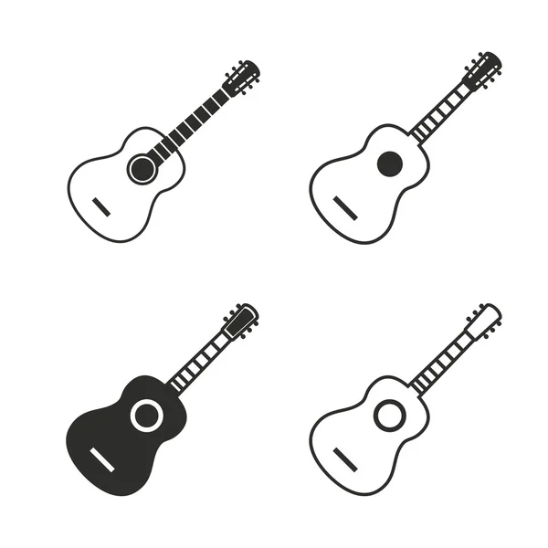 Ensemble d'icônes de guitare — Image vectorielle