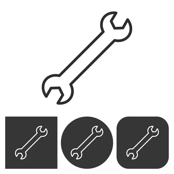 Wrench - vector icon. — Stock Vector