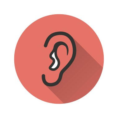 Kulak vektör simgesi.