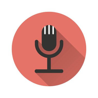 Mikrofon vektör simgesi.