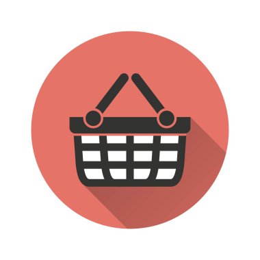 Alışveriş sepeti vektör simgesi.