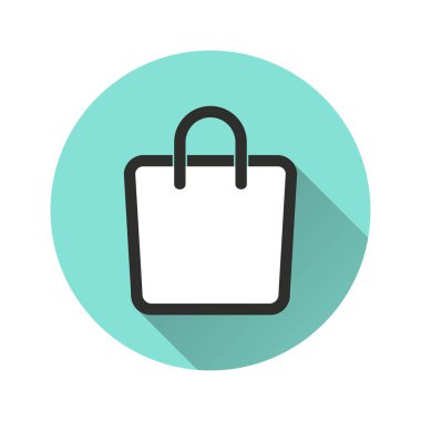 alışveriş poşeti vektör simgesi.