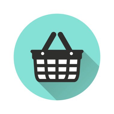 Alışveriş sepeti vektör simgesi.