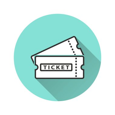 Bilet vektör simgesi.