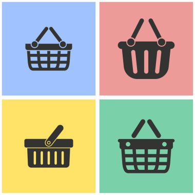 Alışveriş sepeti Icon set.