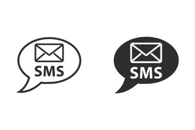 SMS - vektör simgesi.